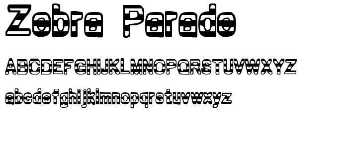 Zebra Parade font